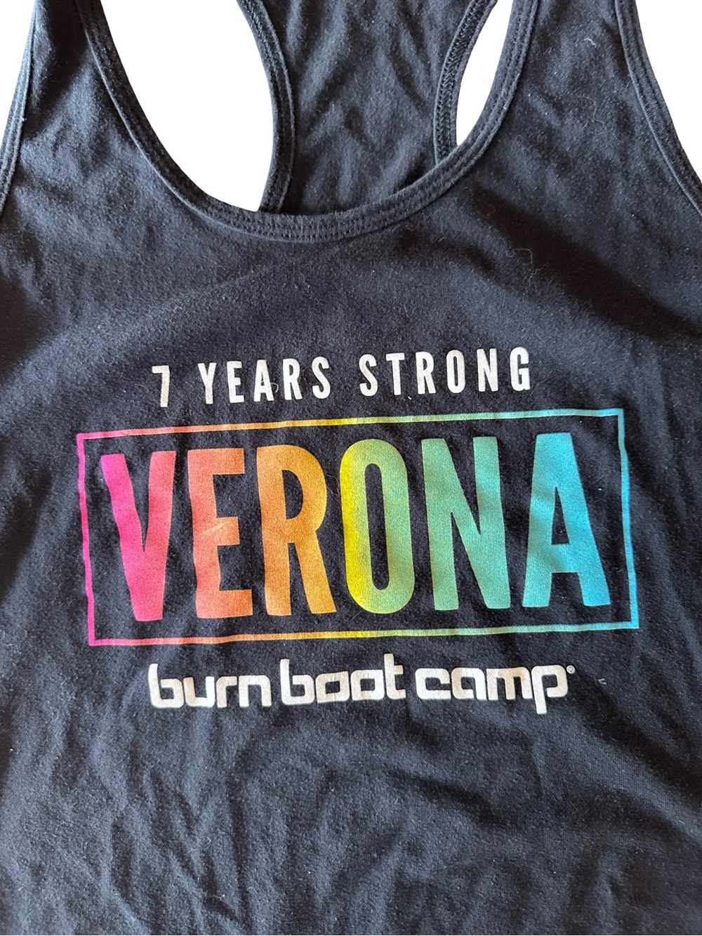 Burn Boot Camp Black Racerback Logo Tank - Picture 4 of 6